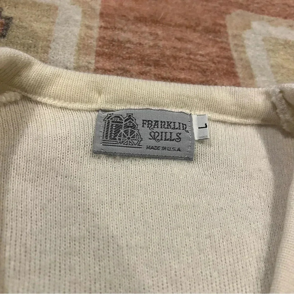 Vintage 80s Dupont Employee V-Neck Knit Sweater - Picture 6 of 6